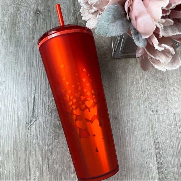 Starbucks Matte Red Heart Soft Touch Kaleidoscope Dome Valentine Tumbler - Picture 2 of 6
